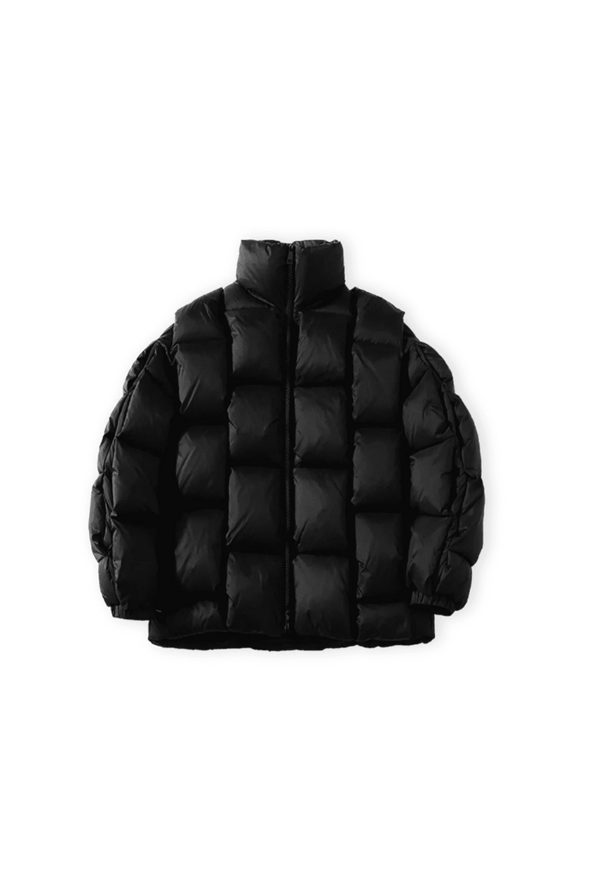 Diagramm-Pufferjacke - Schwarz