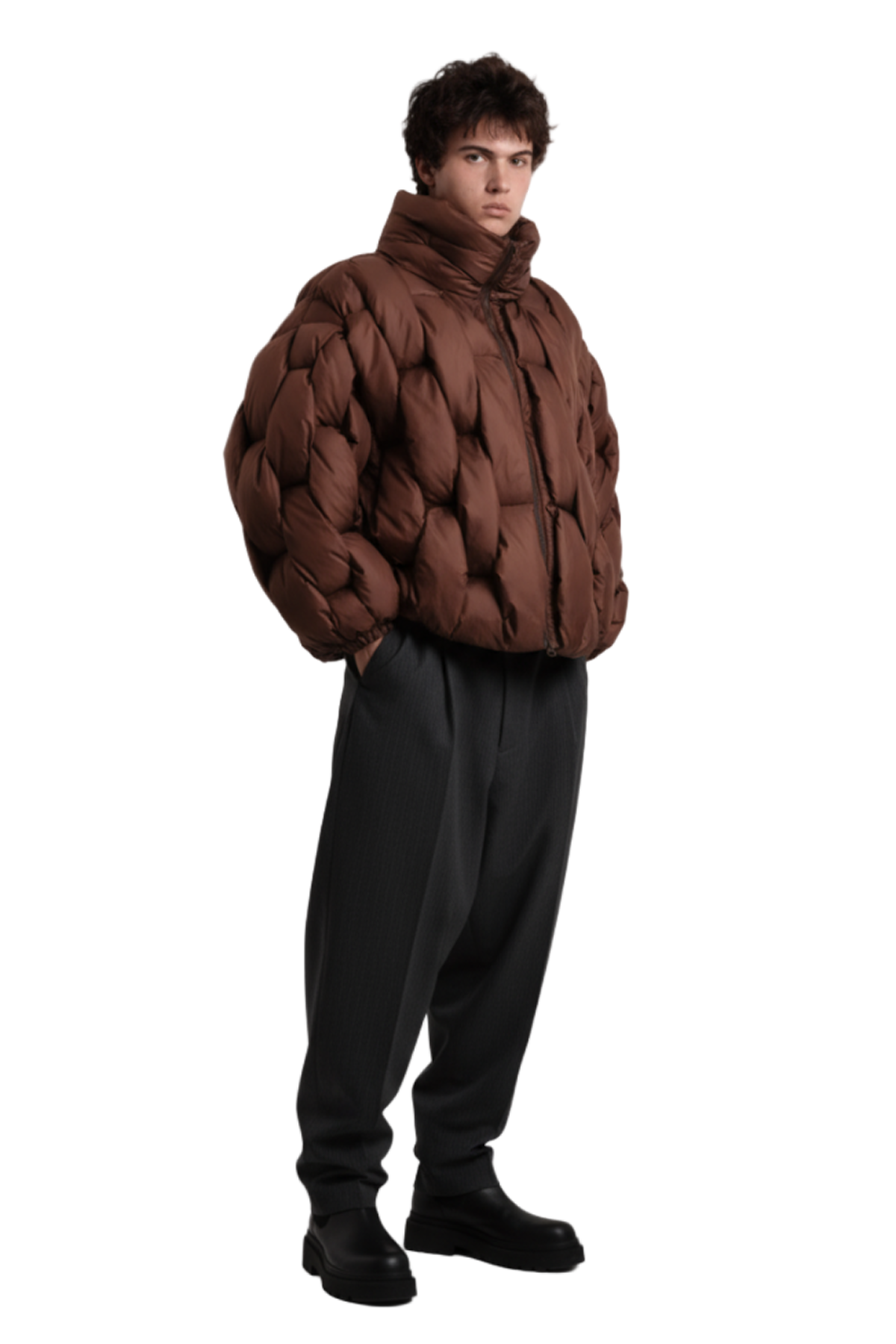 Pentagon Puffer - Braun