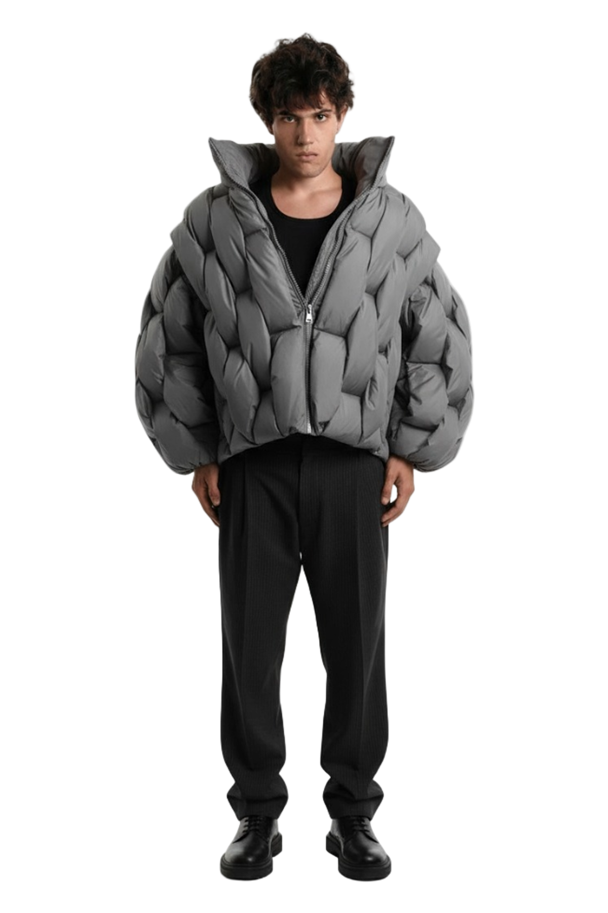 Pentagon Puffer - Grau