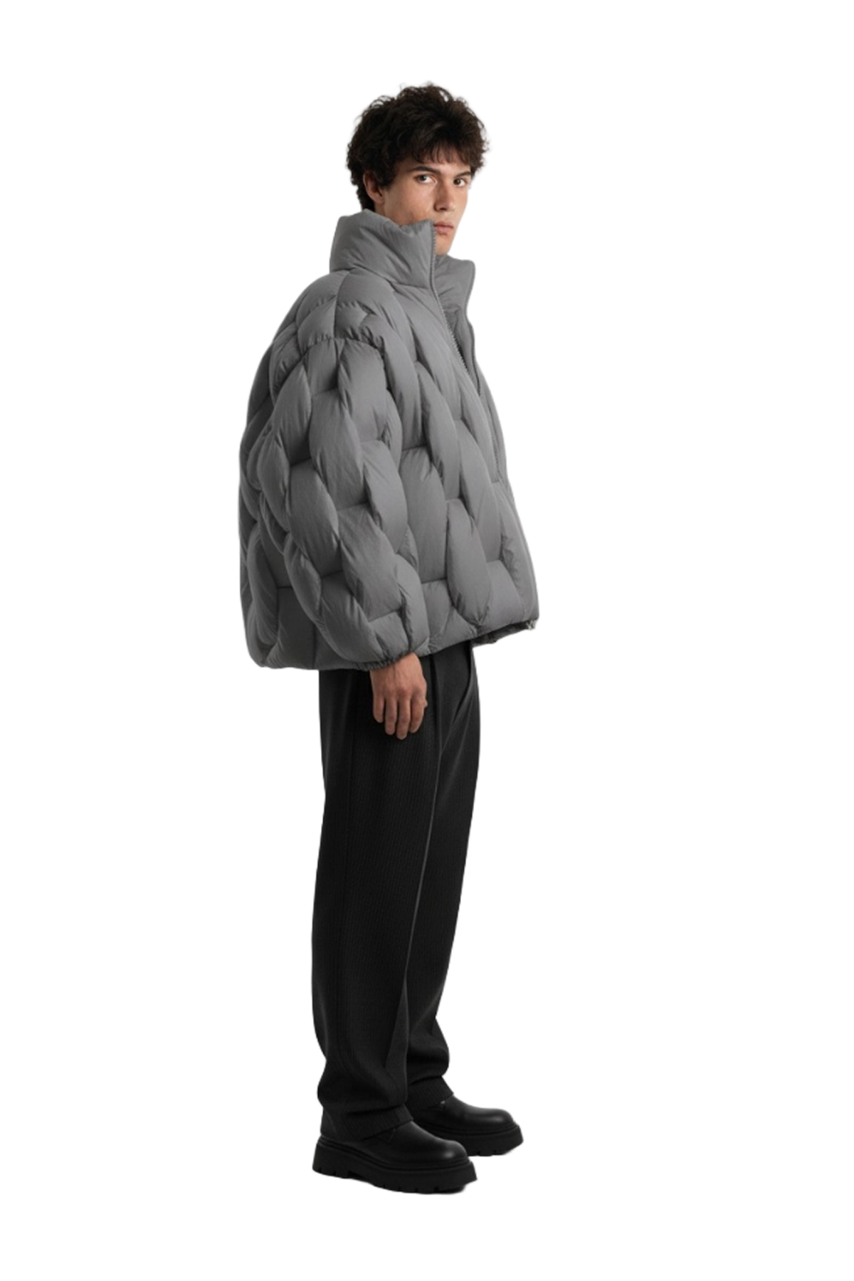 Pentagon Puffer - Grau