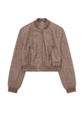 Camel - EuroEdge Faux-Leather Bomber - Camel